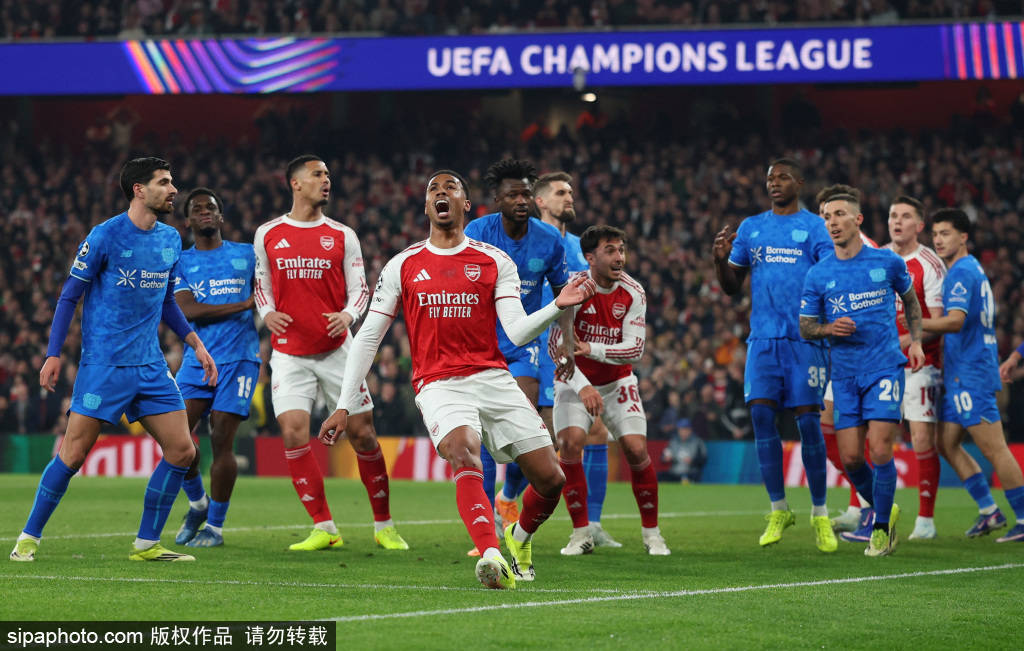 แชมเปี้ยนส์ลีกเต็มไปด้วยความสงบ อาร์เซนอล และพรีเมียร์ลีก ยักษ์ใหญ่ ตรงกันข้ามกับไจแอนต์ส - xinhua english.news.cn